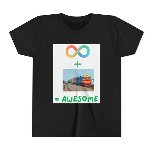Autism Acceptance Kids Train Lover T-Shirt | Youth Special Interest Tee