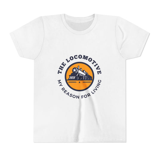 Kids Train Lover T-Shirt | Trains Are My Happy Place Youth Railfan Tee