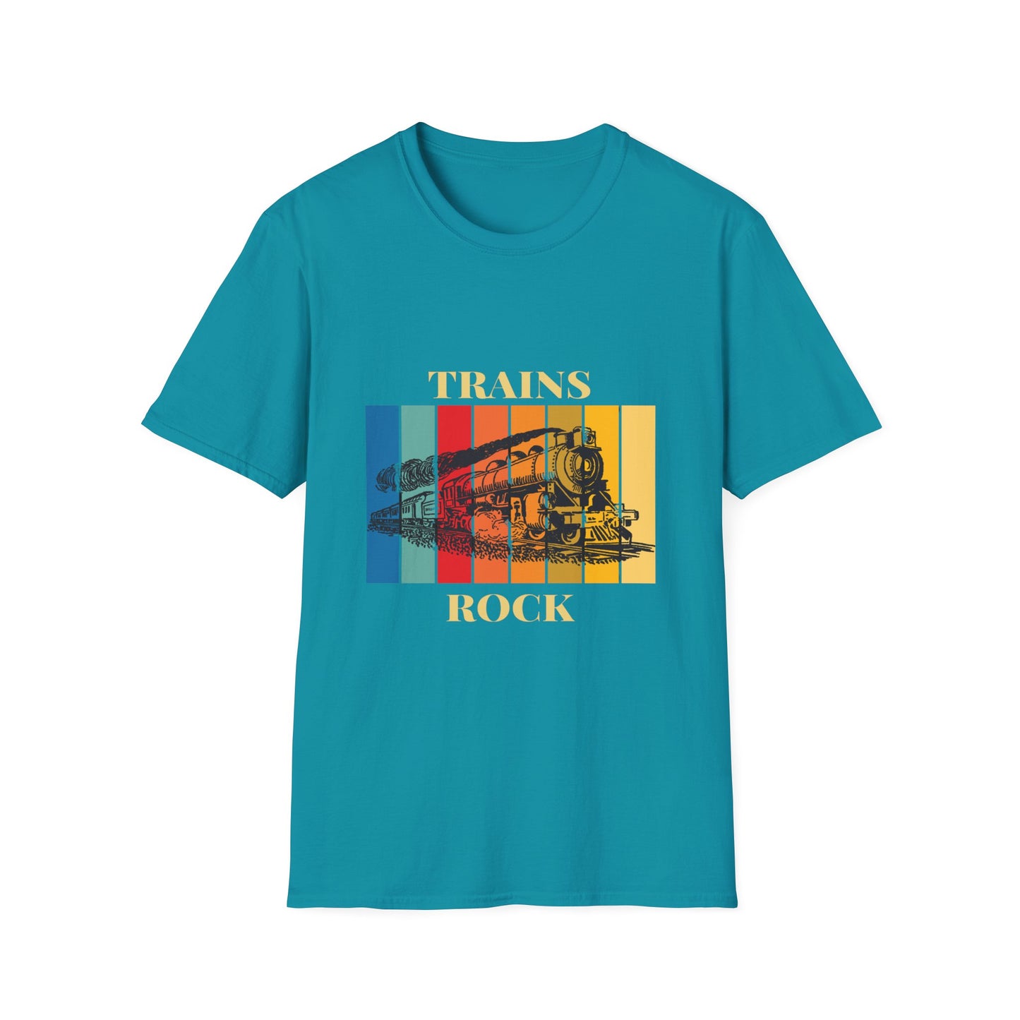 Trains Rock – Train Lover Graphic T-Shirt