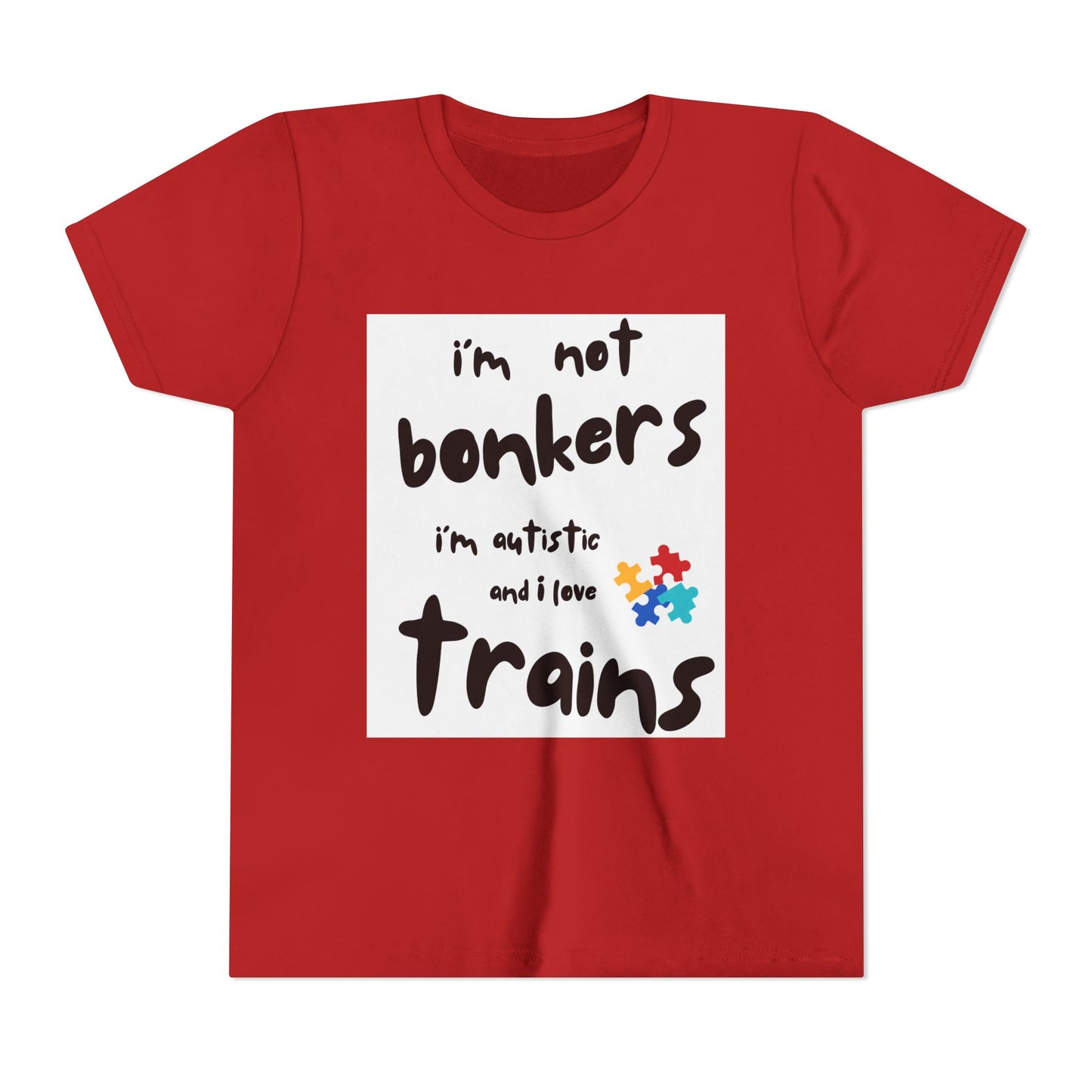 Autism Acceptance Kids Train Lover T-Shirt | Youth Special Interest Tee