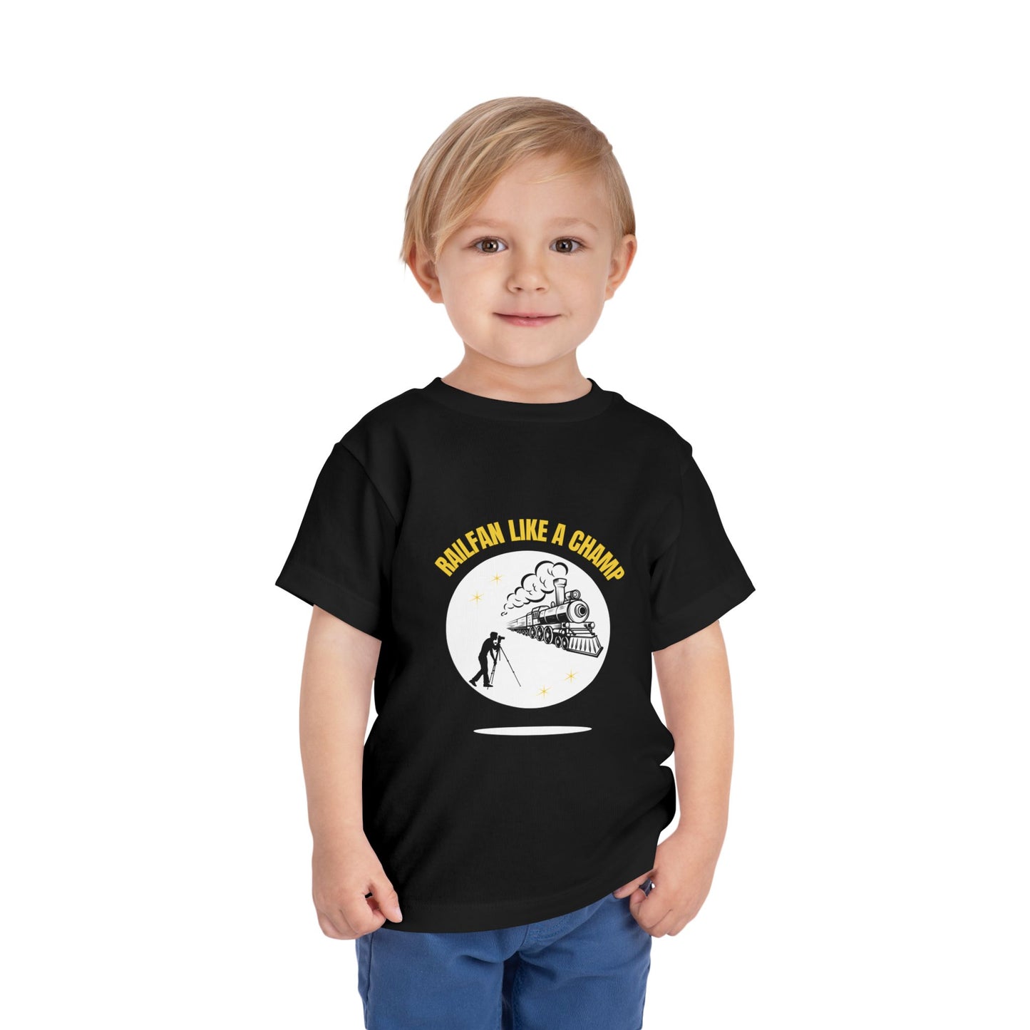 Toddler Train Lover T-Shirt | Classic Railway Graphic Train Tee (2T–5T)