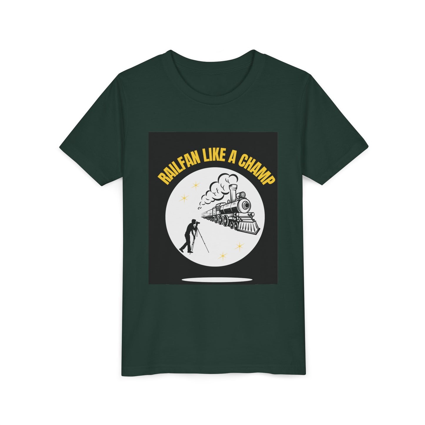 Kids Train Lover T-Shirt | Classic Railway Graphic Youth Railfan Tee