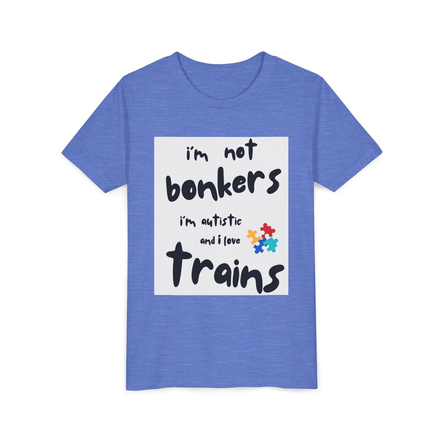 Autism Acceptance Kids Train Lover T-Shirt | Youth Special Interest Tee