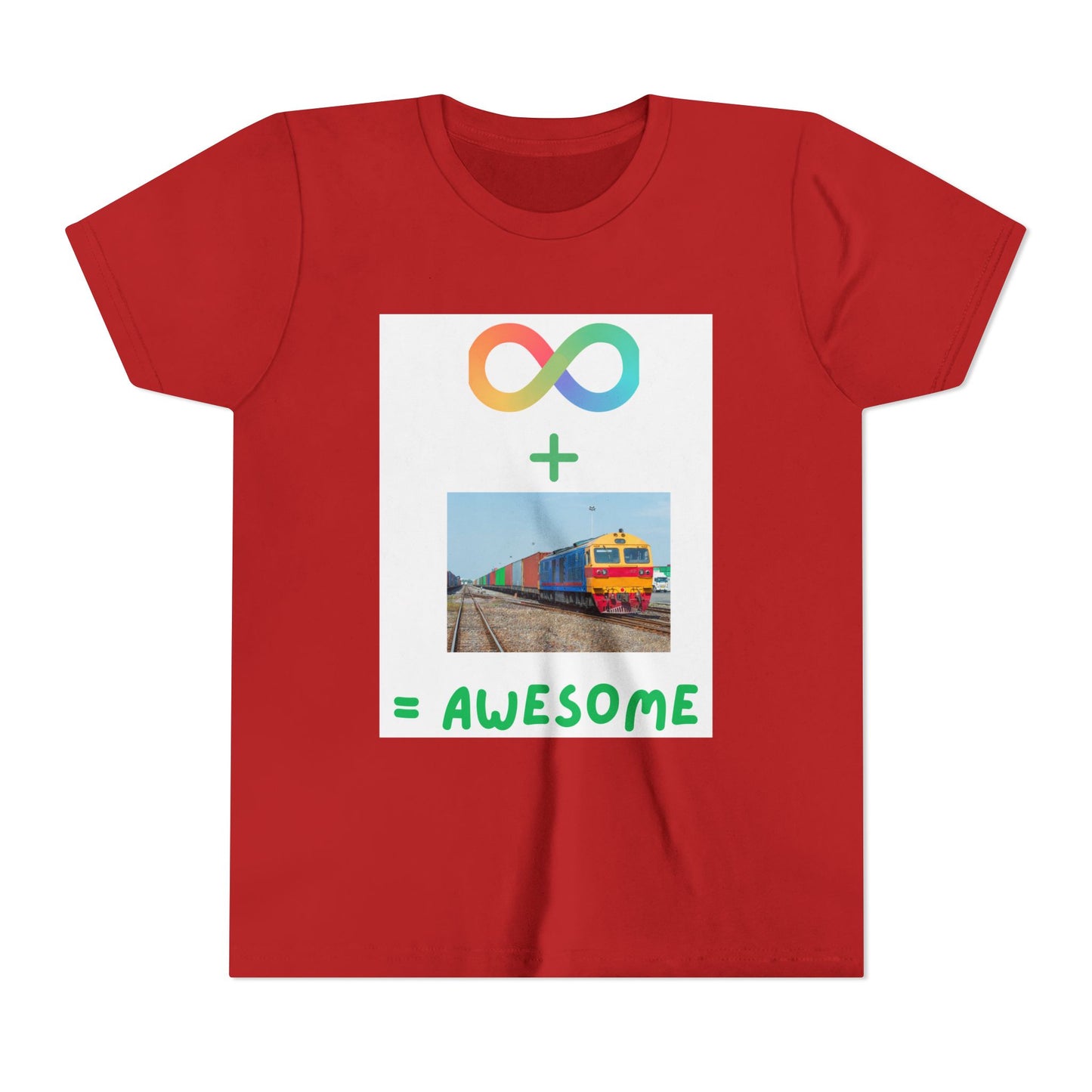 Autism Acceptance Kids Train Lover T-Shirt | Youth Special Interest Tee