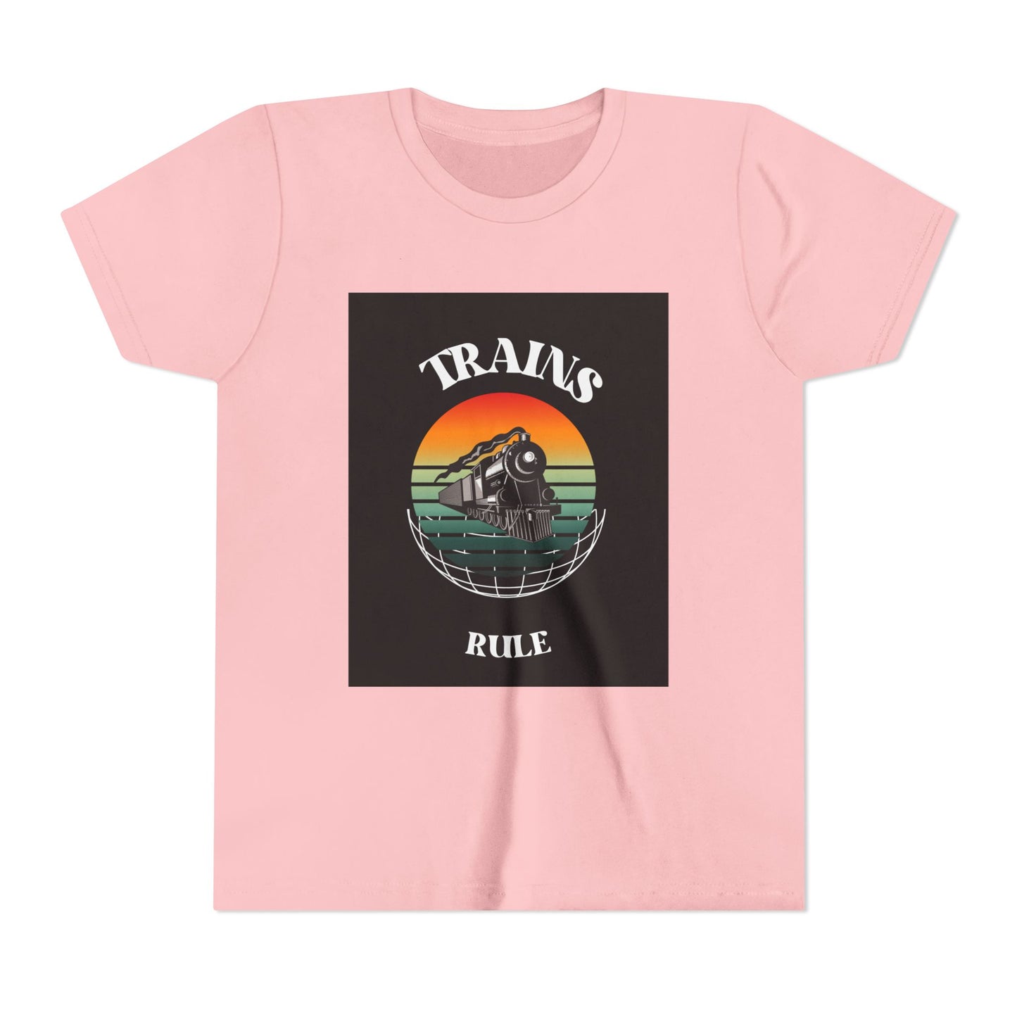 Kids Train Lover T-Shirt | Retro Train Enthusiast Vintage Railfan Youth Tee