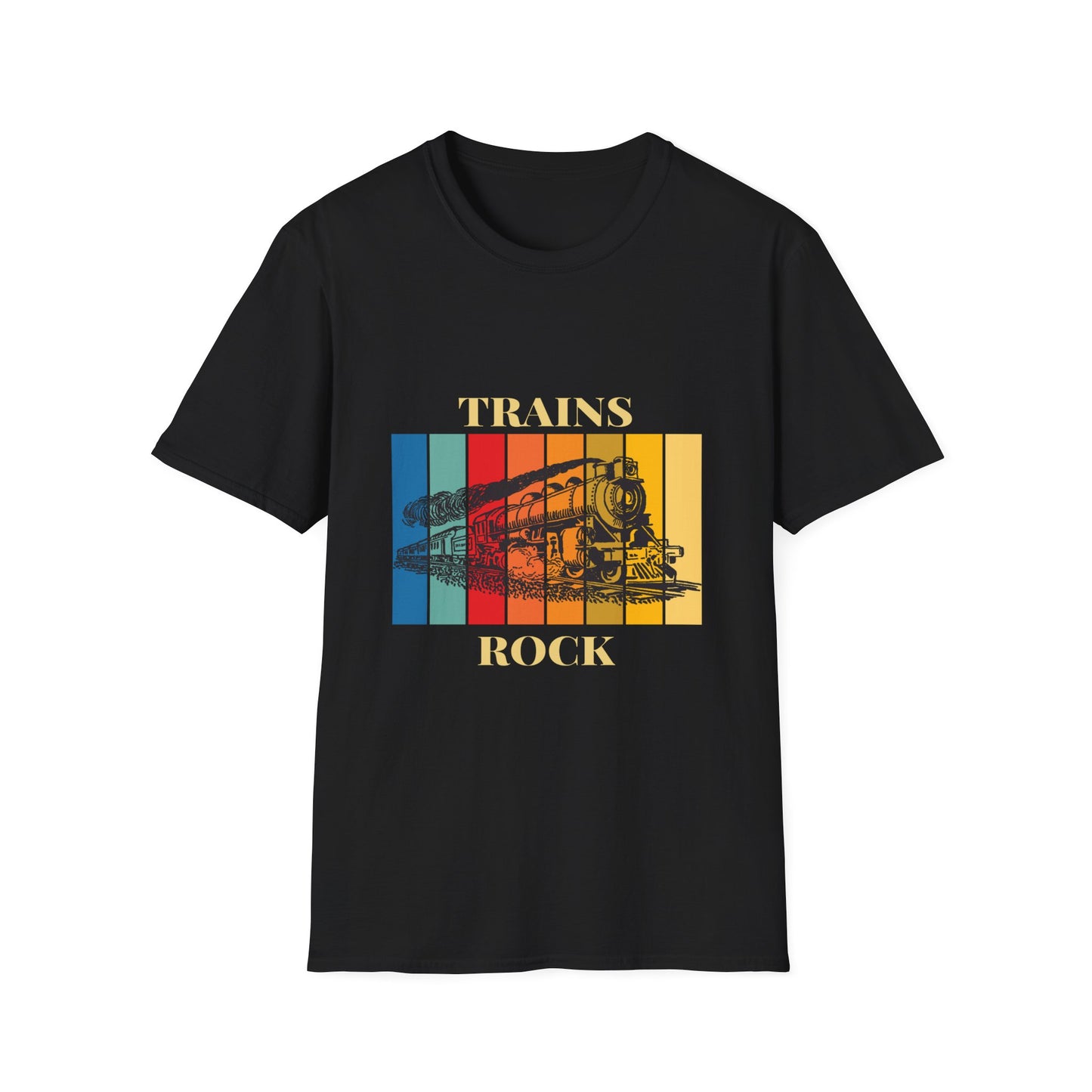 Trains Rock – Train Lover Graphic T-Shirt