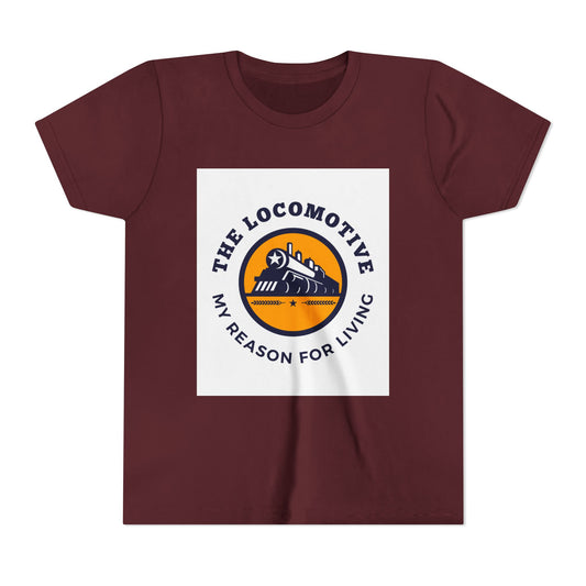 Kids Train Lover T-Shirt | Trains Are My Happy Place Youth Railfan Tee