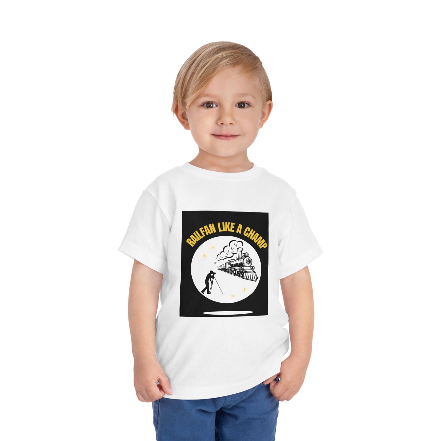 Toddler Train Lover T-Shirt | Classic Railway Graphic Train Tee (2T–5T)