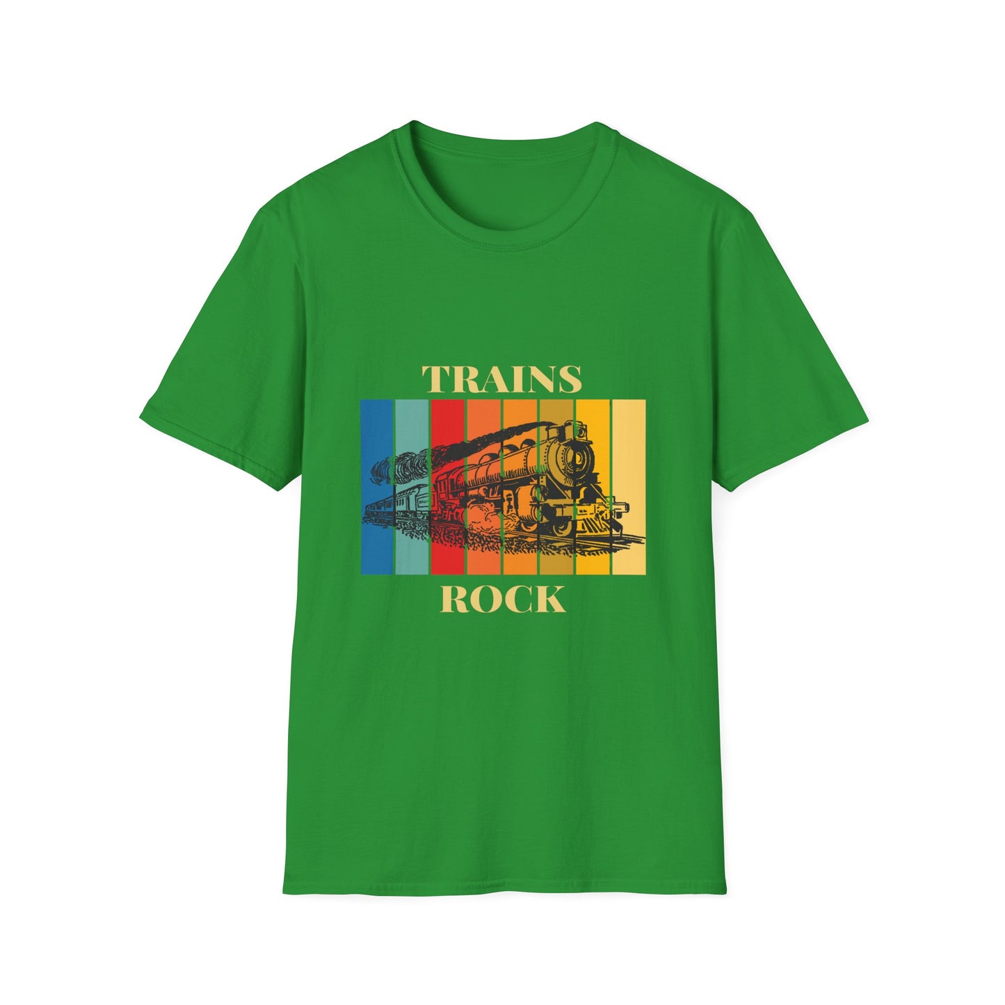 Trains Rock – Train Lover Graphic T-Shirt