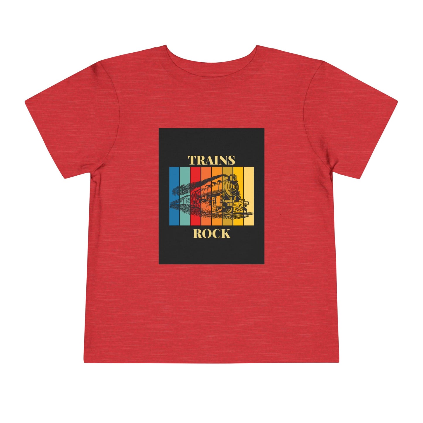 Toddler Train Lover T-Shirt | Trains Rock Train Graphic Tee (2T-5T)