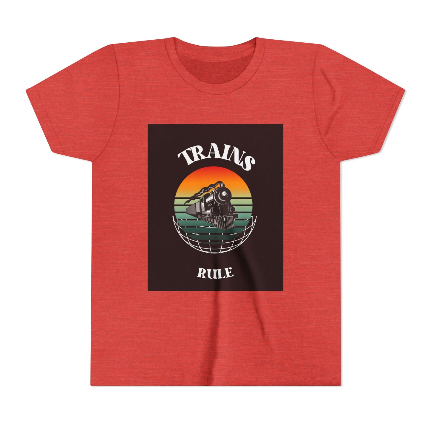 Kids Train Lover T-Shirt | Retro Train Enthusiast Vintage Railfan Youth Tee