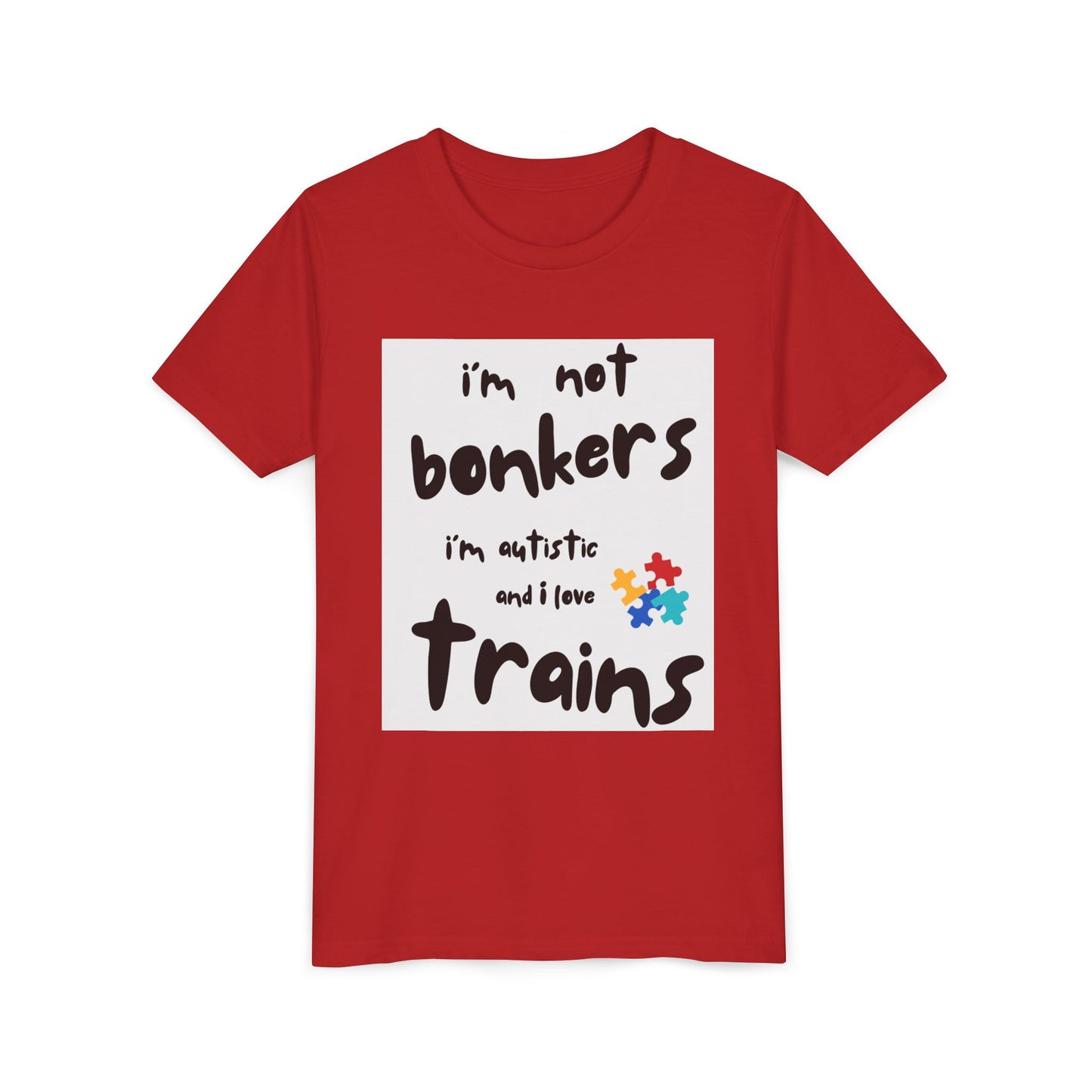 Autism Acceptance Kids Train Lover T-Shirt | Youth Special Interest Tee