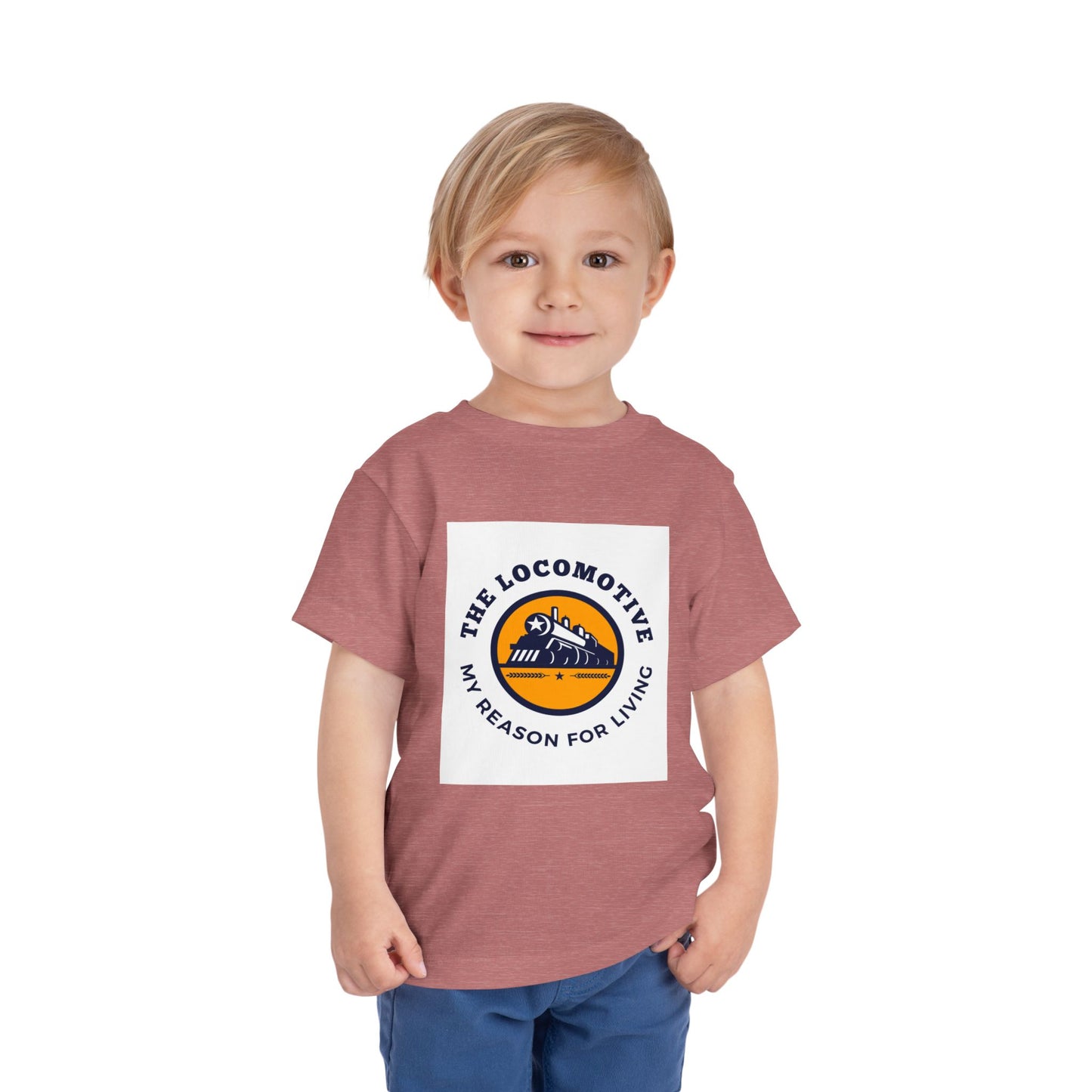 Toddler Train Lover T-Shirt | Trains Are My Happy Place Train Graphic Tee (2T–5T)
