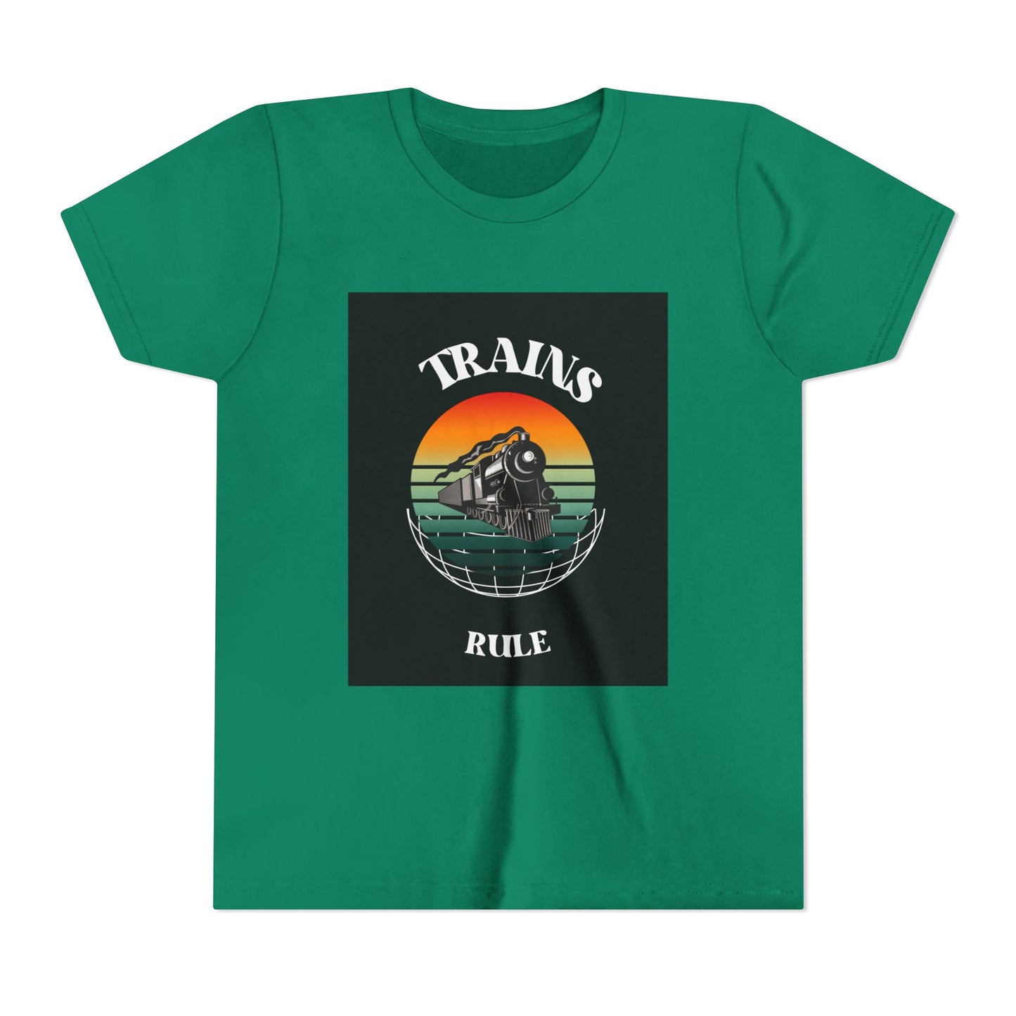 Kids Train Lover T-Shirt | Retro Train Enthusiast Vintage Railfan Youth Tee