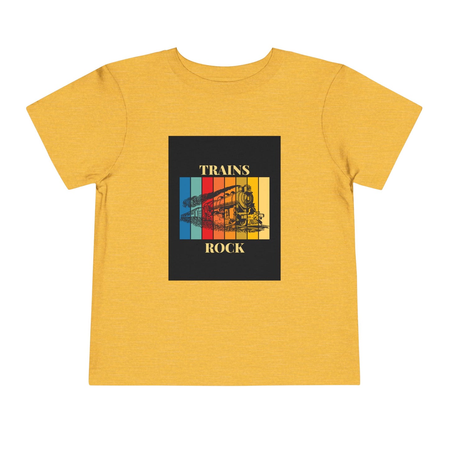 Toddler Train Lover T-Shirt | Trains Rock Train Graphic Tee (2T-5T)