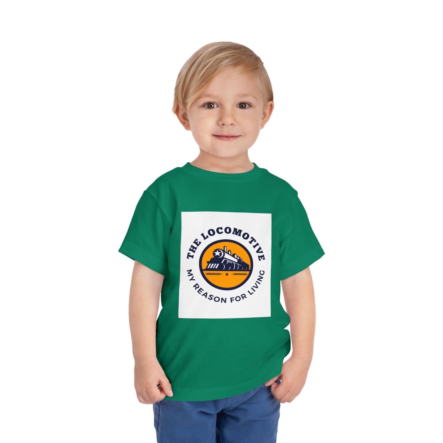 Toddler Train Lover T-Shirt | Trains Are My Happy Place Train Graphic Tee (2T–5T)