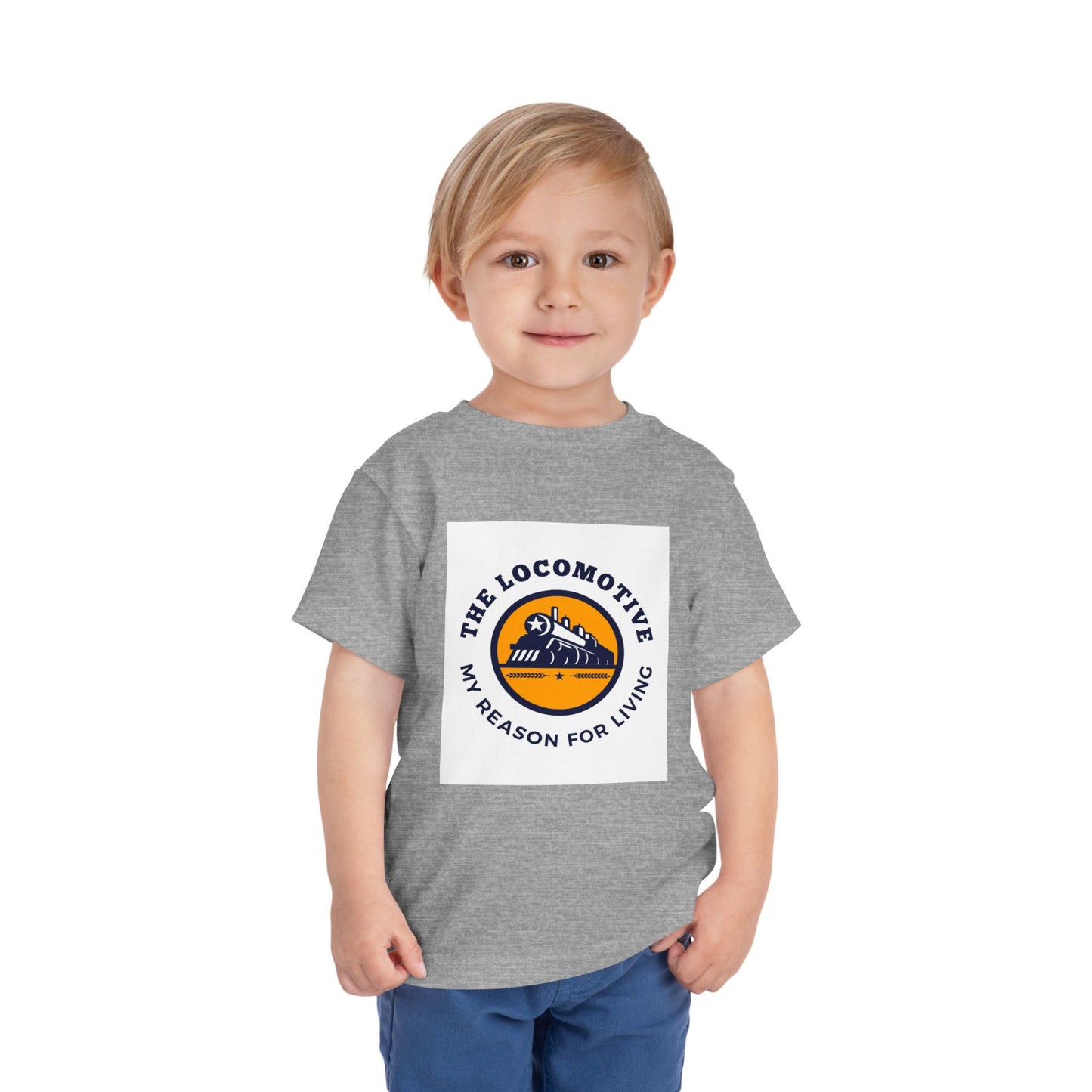 Toddler Train Lover T-Shirt | Trains Are My Happy Place Train Graphic Tee (2T–5T)