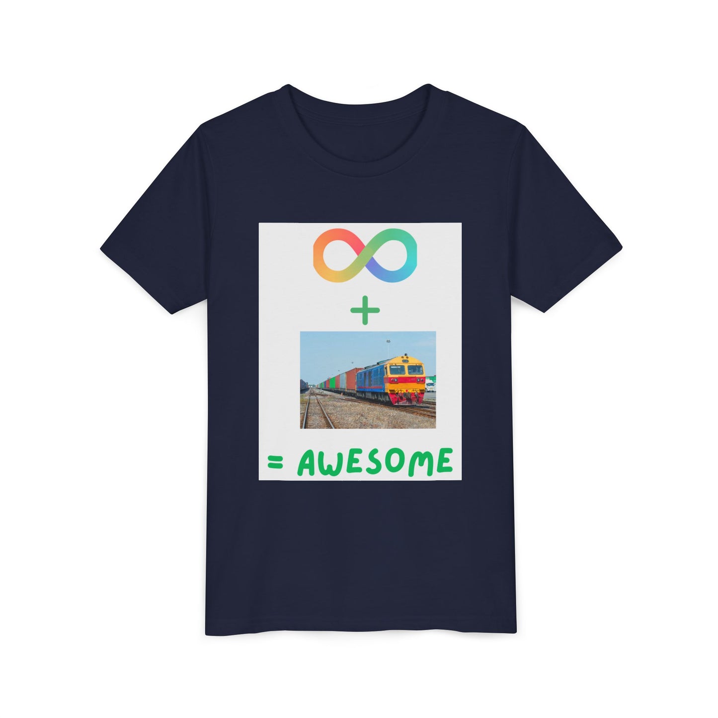 Autism Acceptance Kids Train Lover T-Shirt | Youth Special Interest Tee