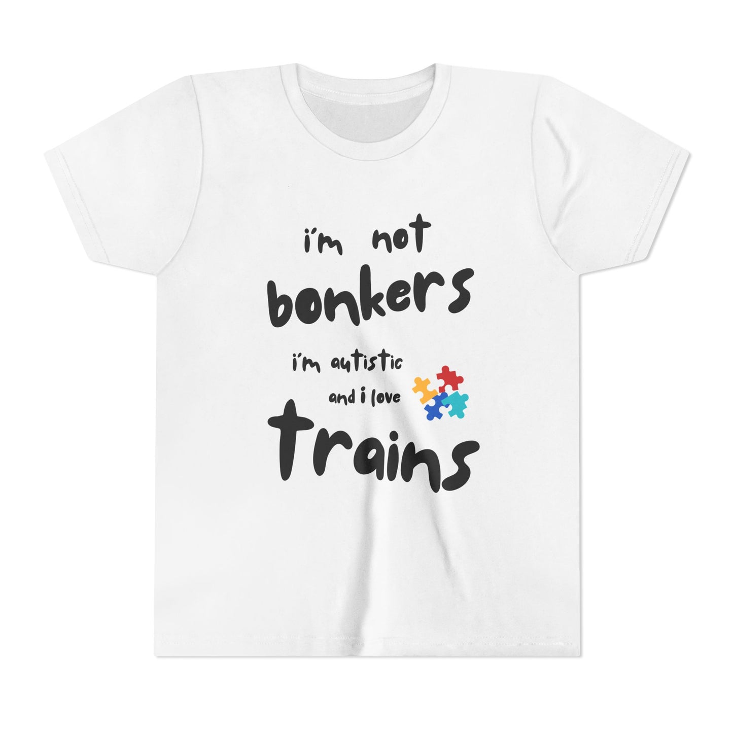 Autism Acceptance Kids Train Lover T-Shirt | Youth Special Interest Tee