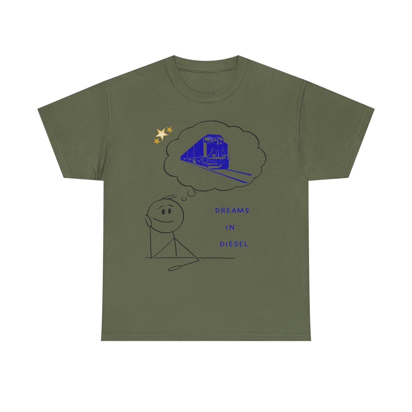 Dream in Diesel diesel locomotive railfan t-shirt
