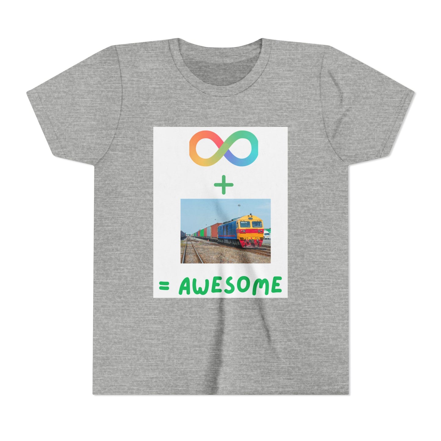 Autism Acceptance Kids Train Lover T-Shirt | Youth Special Interest Tee