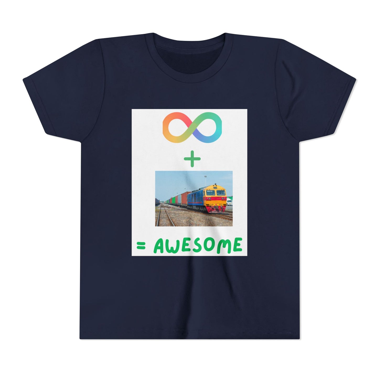 Autism Acceptance Kids Train Lover T-Shirt | Youth Special Interest Tee