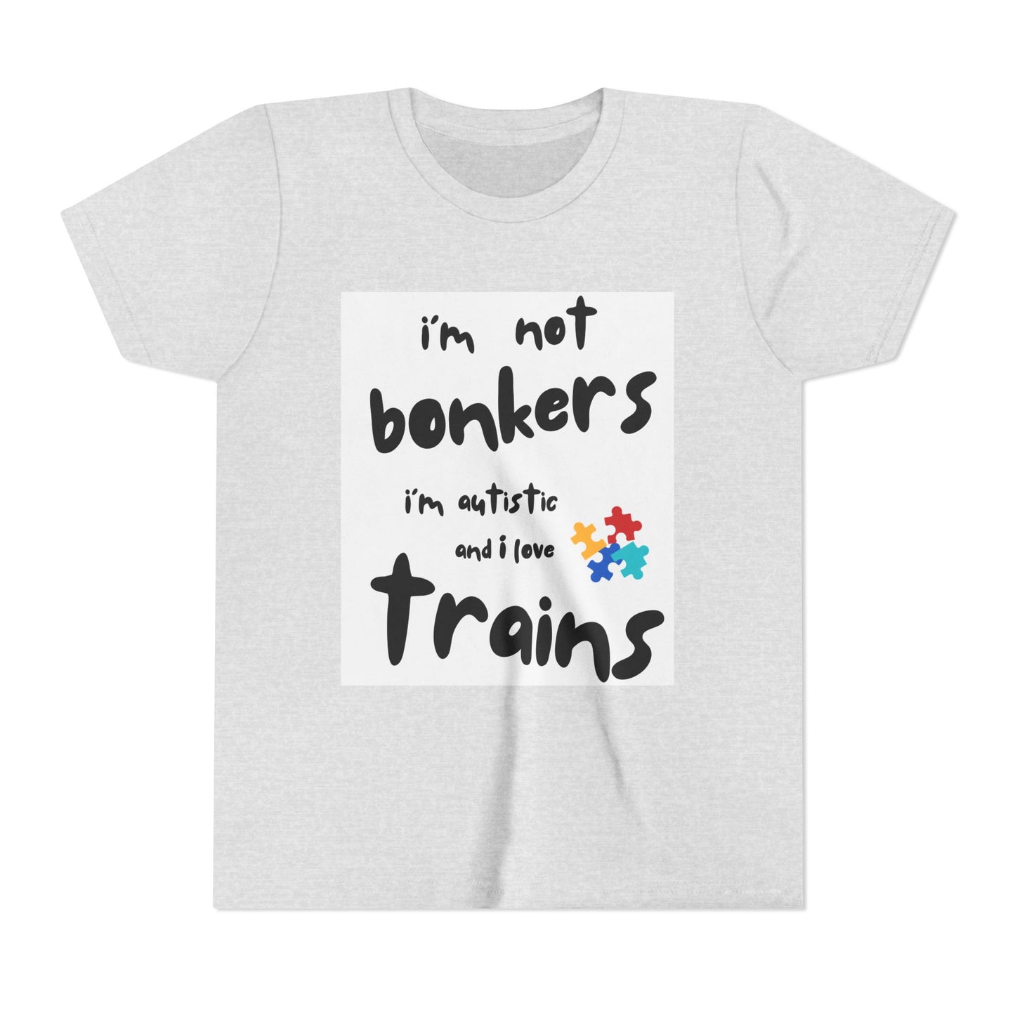 Autism Acceptance Kids Train Lover T-Shirt | Youth Special Interest Tee