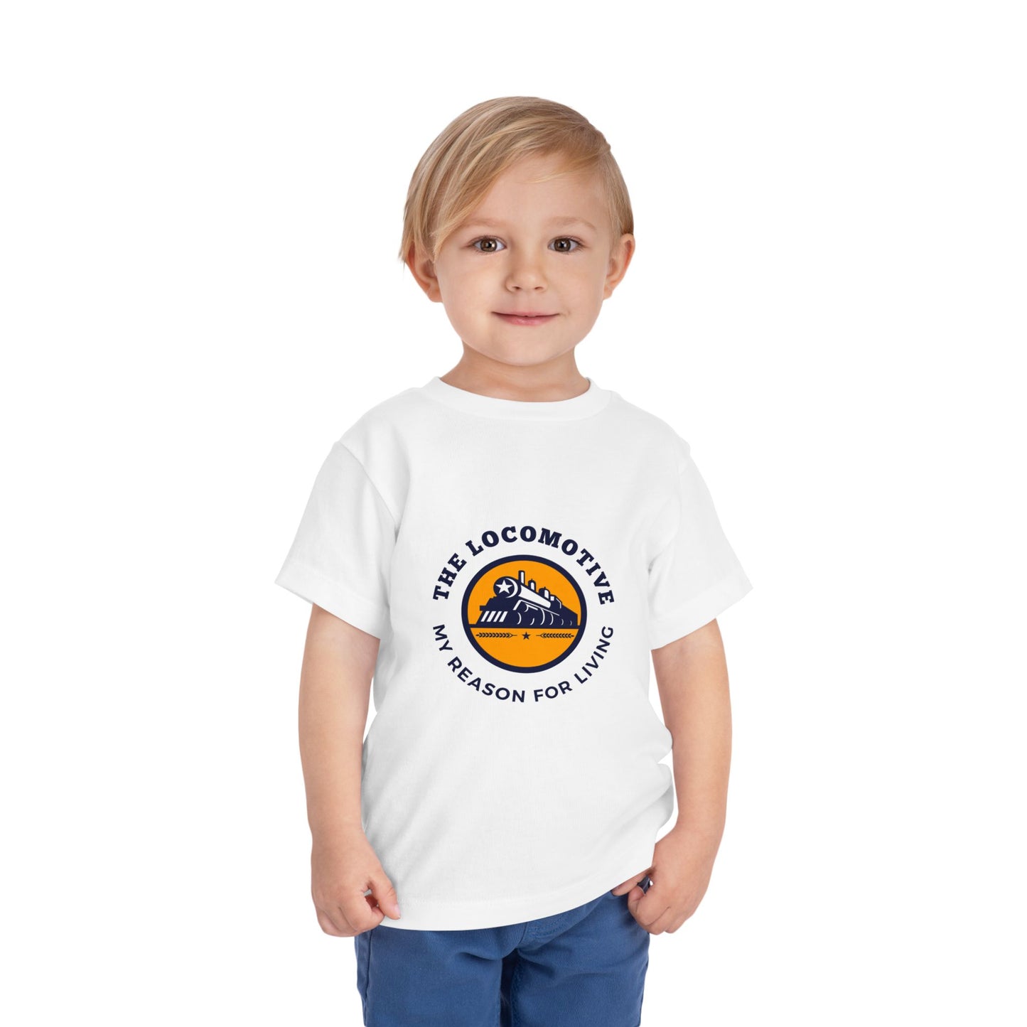 Toddler Train Lover T-Shirt | Trains Are My Happy Place Train Graphic Tee (2T–5T)