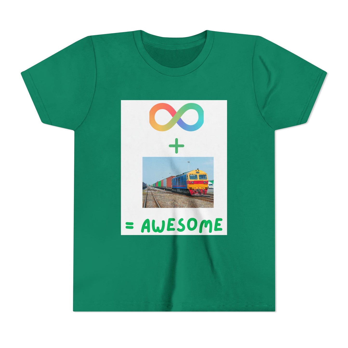 Autism Acceptance Kids Train Lover T-Shirt | Youth Special Interest Tee