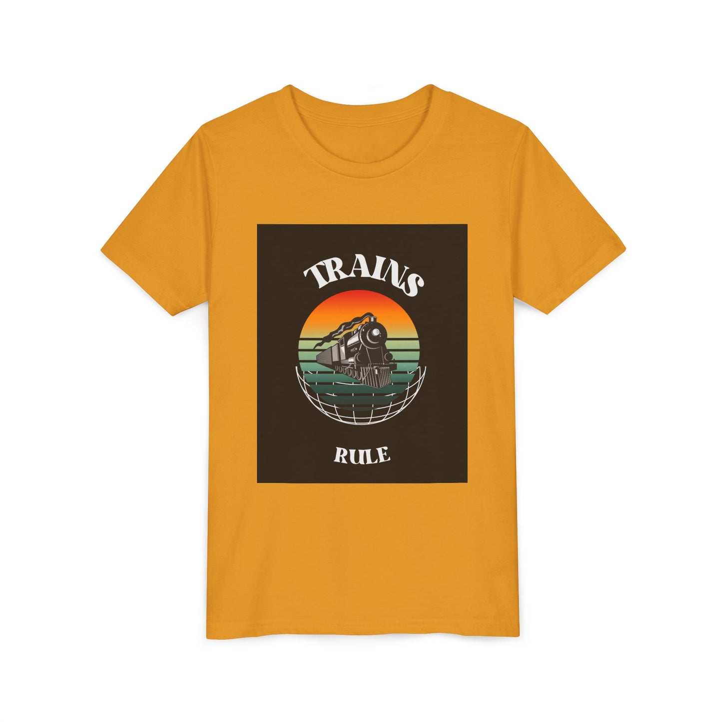 Kids Train Lover T-Shirt | Retro Train Enthusiast Vintage Railfan Youth Tee
