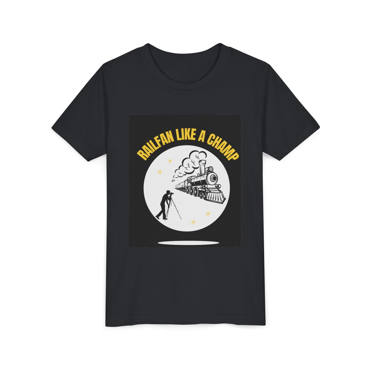 Kids Train Lover T-Shirt | Classic Railway Graphic Youth Railfan Tee