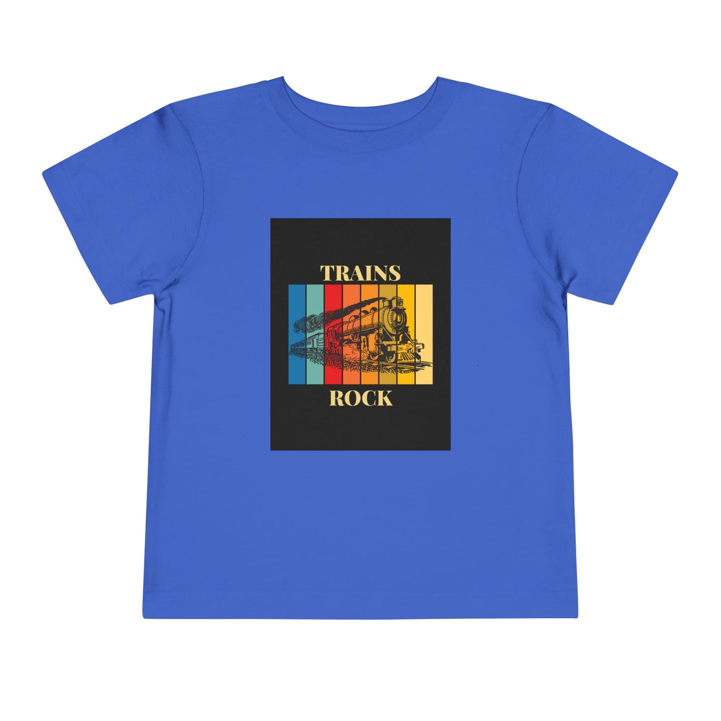 Toddler Train Lover T-Shirt | Trains Rock Train Graphic Tee (2T-5T)