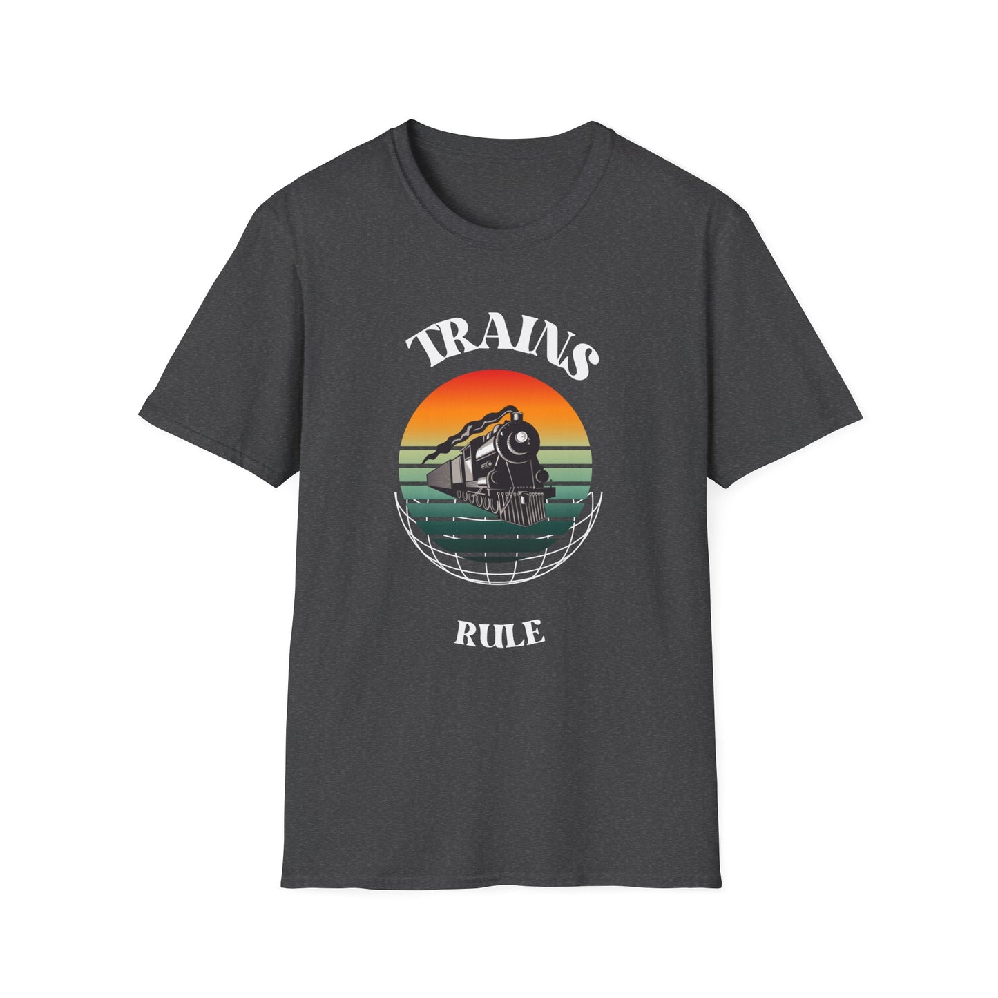 Retro Train Enthusiast T-Shirt, Vintage Train Graphic Tee