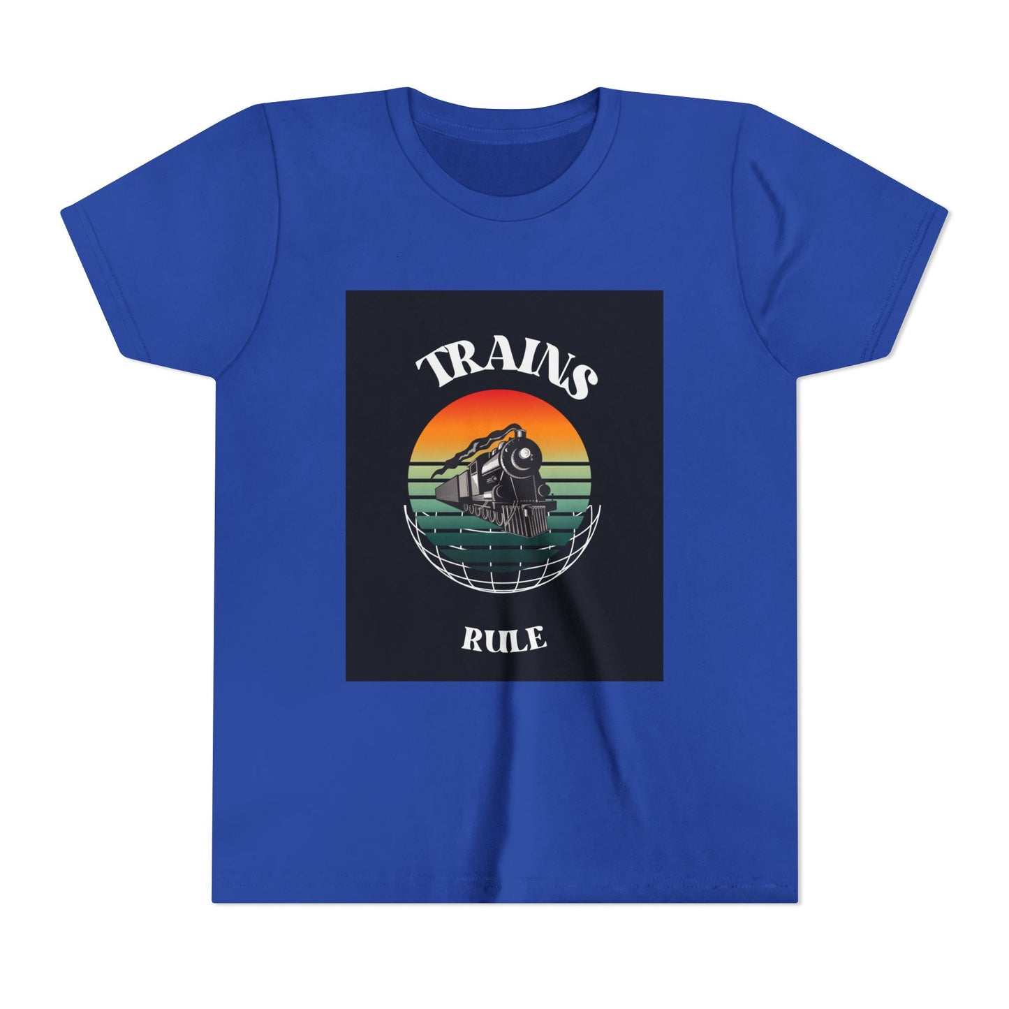 Kids Train Lover T-Shirt | Retro Train Enthusiast Vintage Railfan Youth Tee