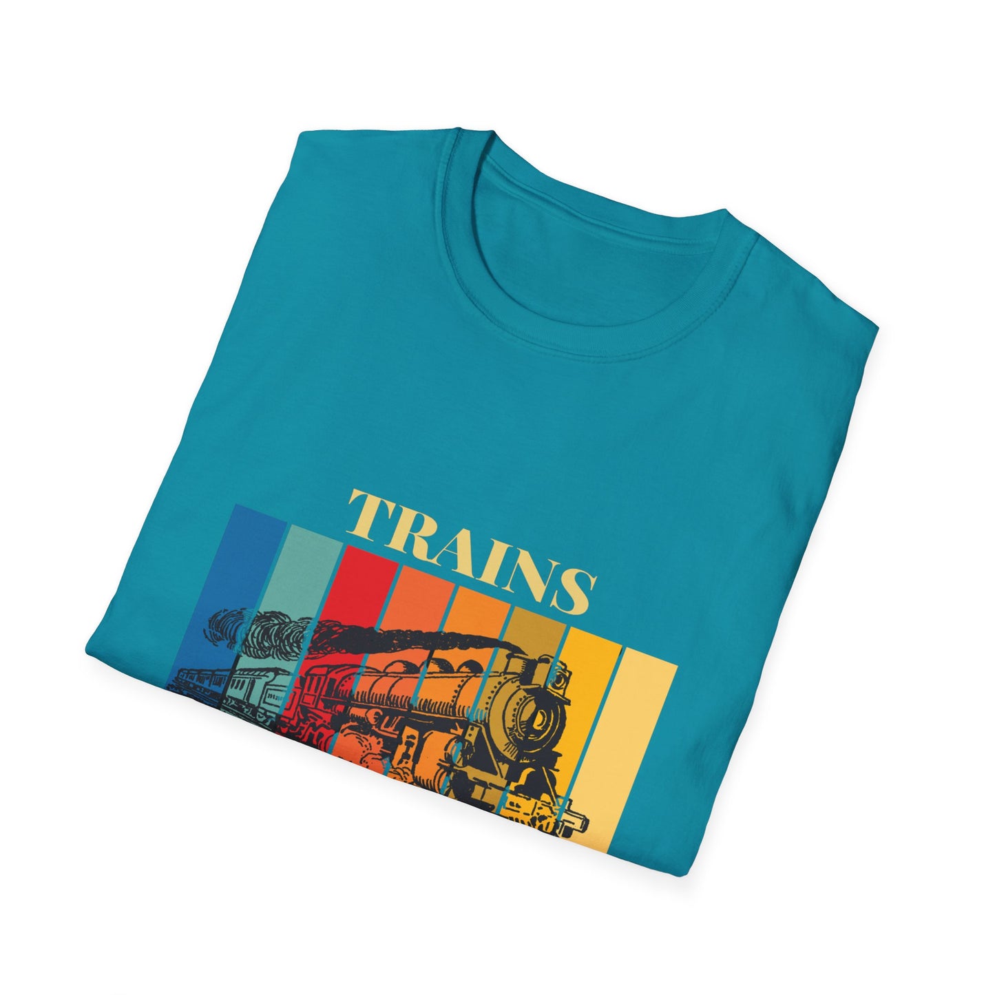 Trains Rock – Train Lover Graphic T-Shirt