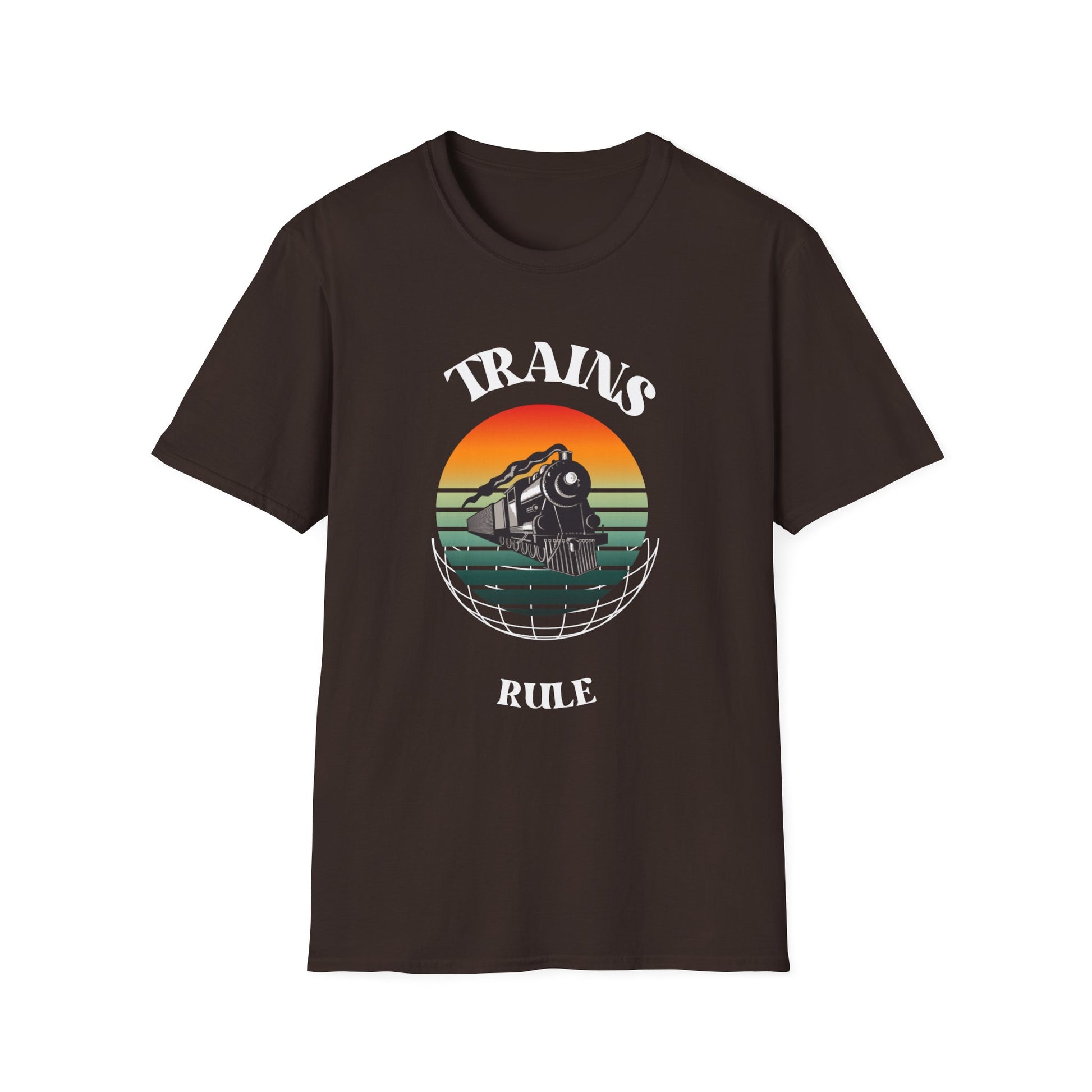 Retro Train Enthusiast T-Shirt, Vintage Train Graphic Tee