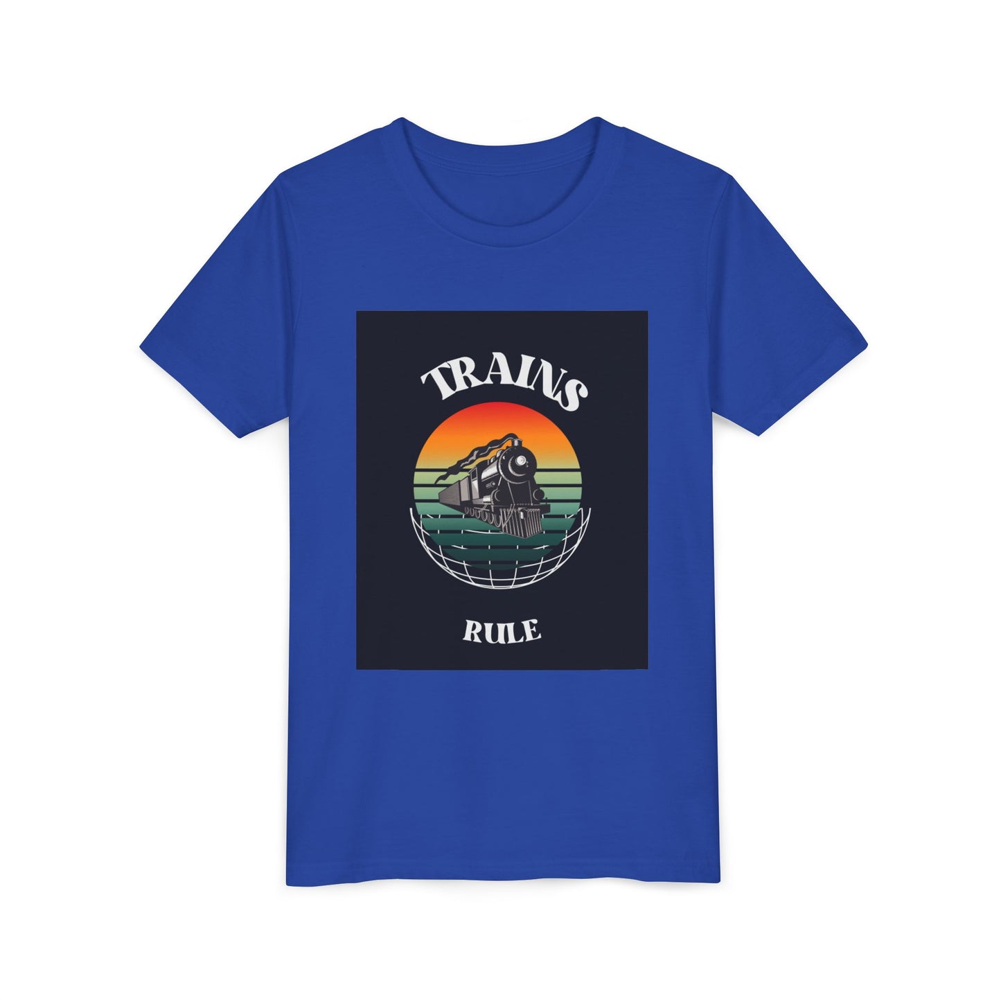 Kids Train Lover T-Shirt | Retro Train Enthusiast Vintage Railfan Youth Tee
