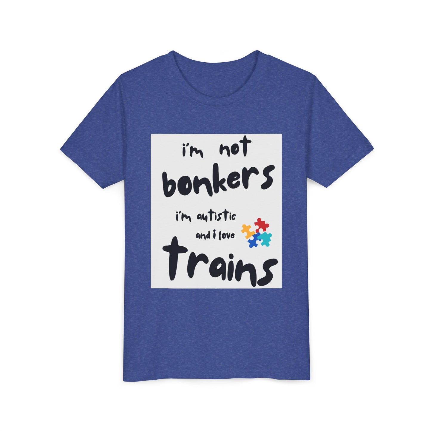 Autism Acceptance Kids Train Lover T-Shirt | Youth Special Interest Tee