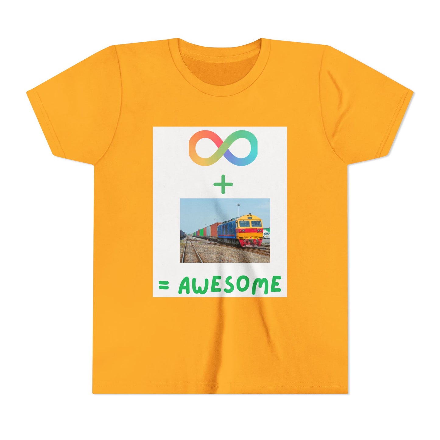 Autism Acceptance Kids Train Lover T-Shirt | Youth Special Interest Tee