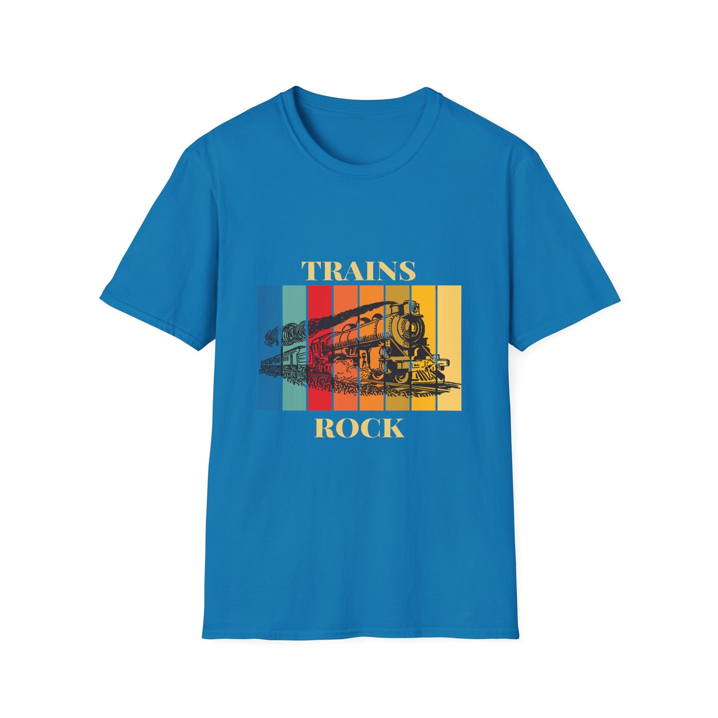 Trains Rock – Train Lover Graphic T-Shirt