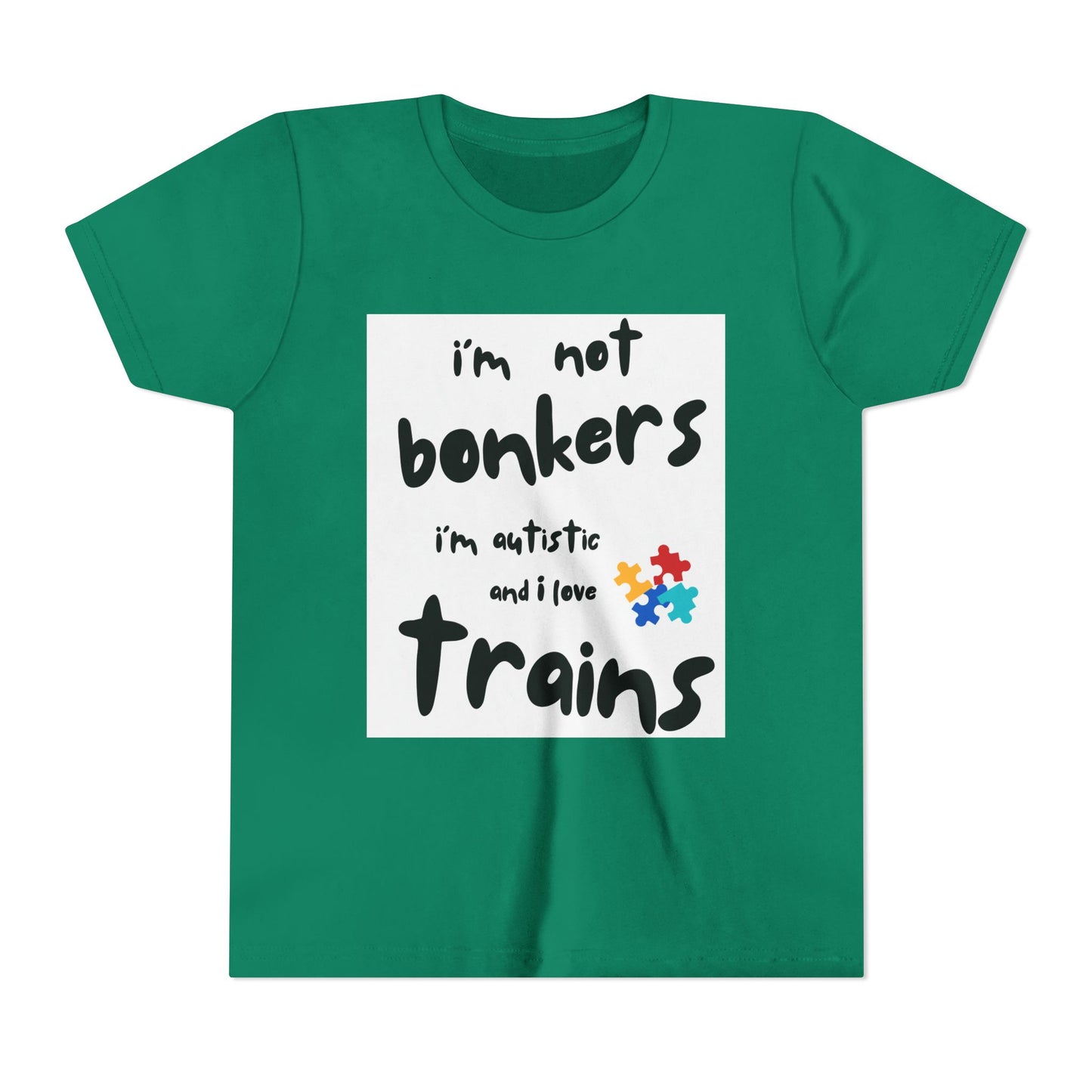 Autism Acceptance Kids Train Lover T-Shirt | Youth Special Interest Tee