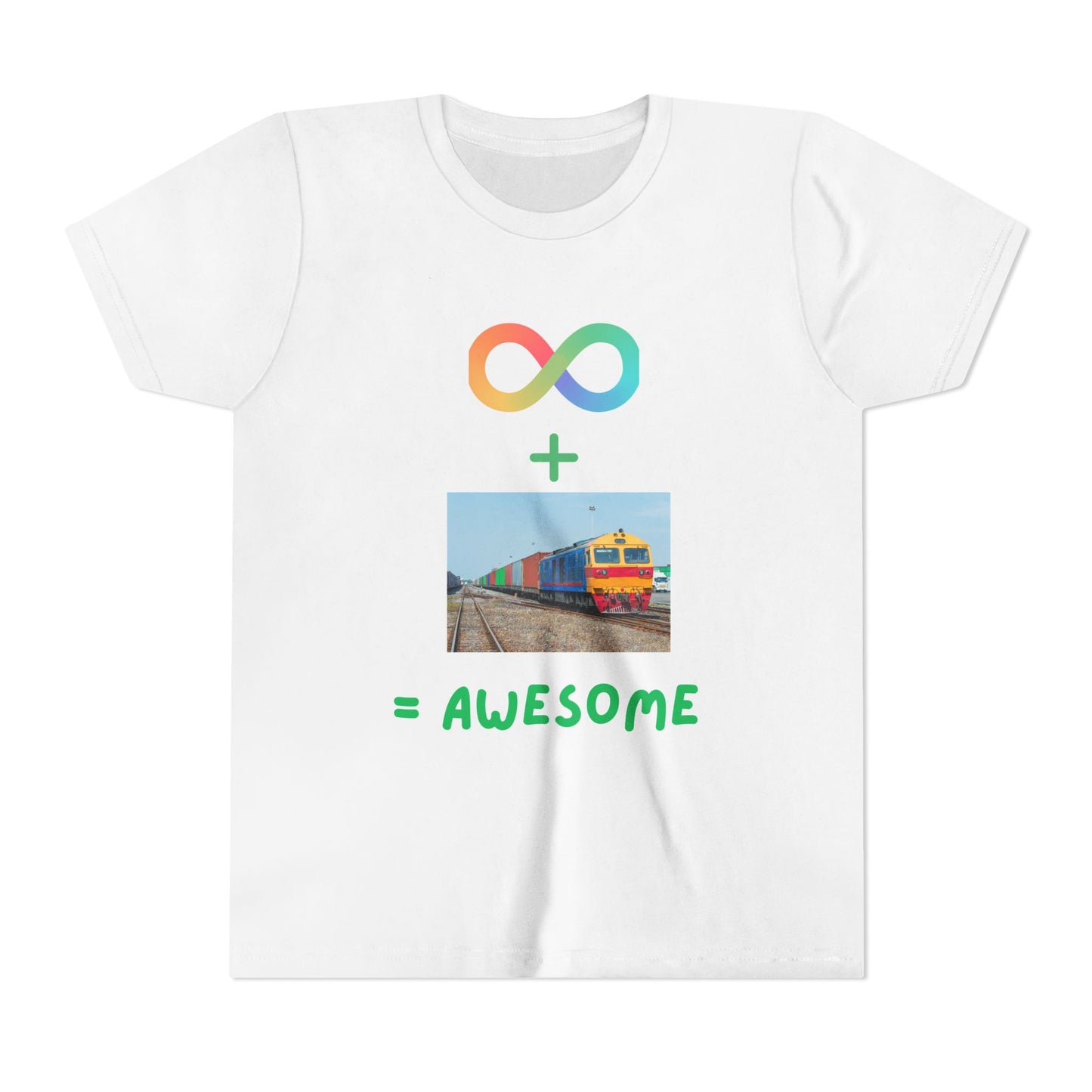 Autism Acceptance Kids Train Lover T-Shirt | Youth Special Interest Tee