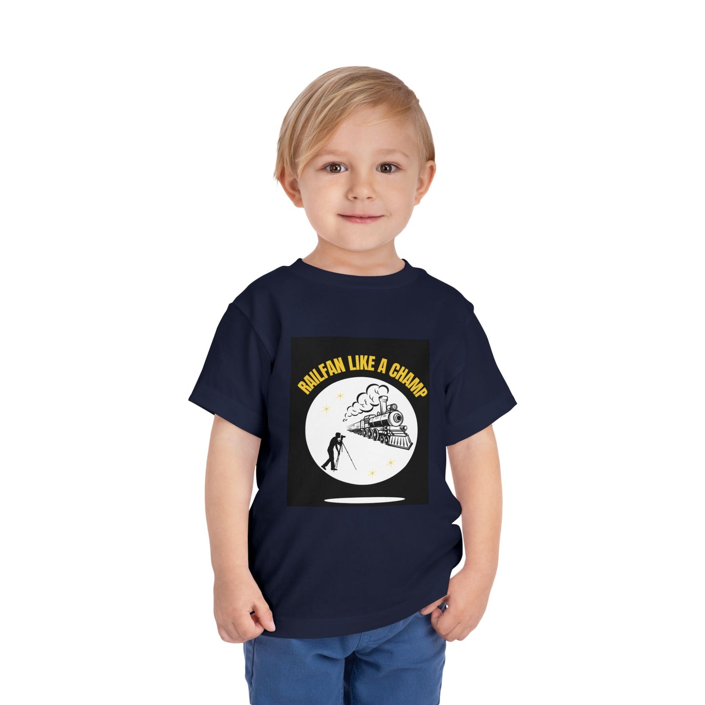 Toddler Train Lover T-Shirt | Classic Railway Graphic Train Tee (2T–5T)