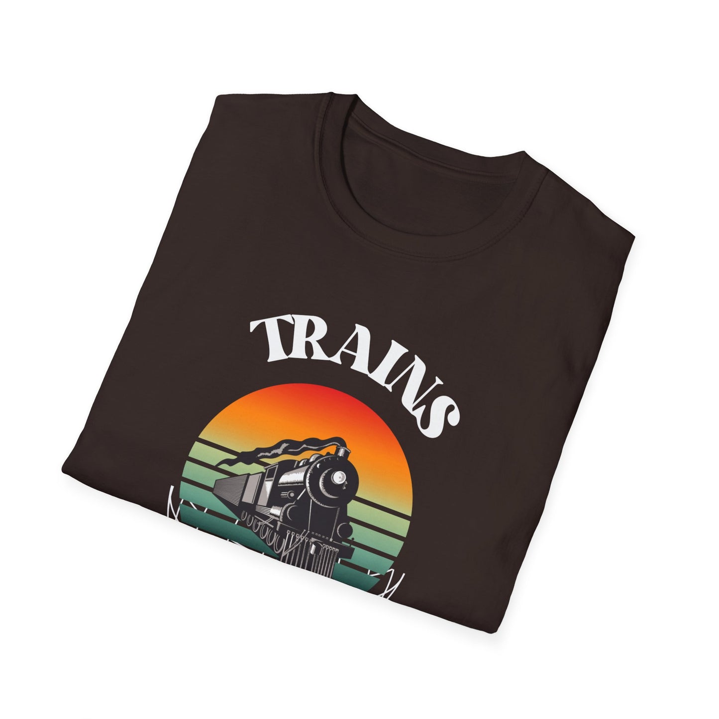 Retro Train Enthusiast T-Shirt, Vintage Train Graphic Tee