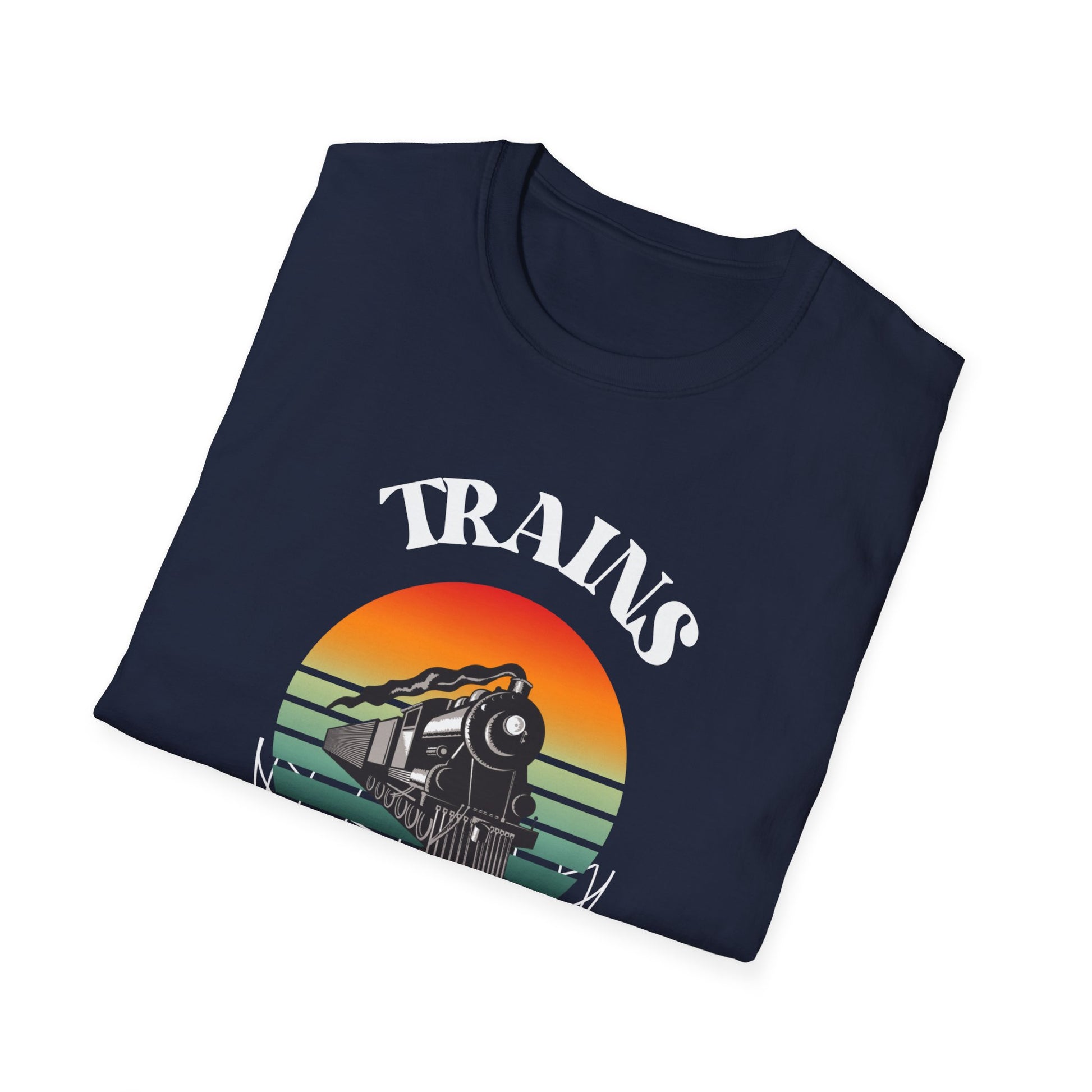 Retro Train Enthusiast T-Shirt, Vintage Train Graphic Tee