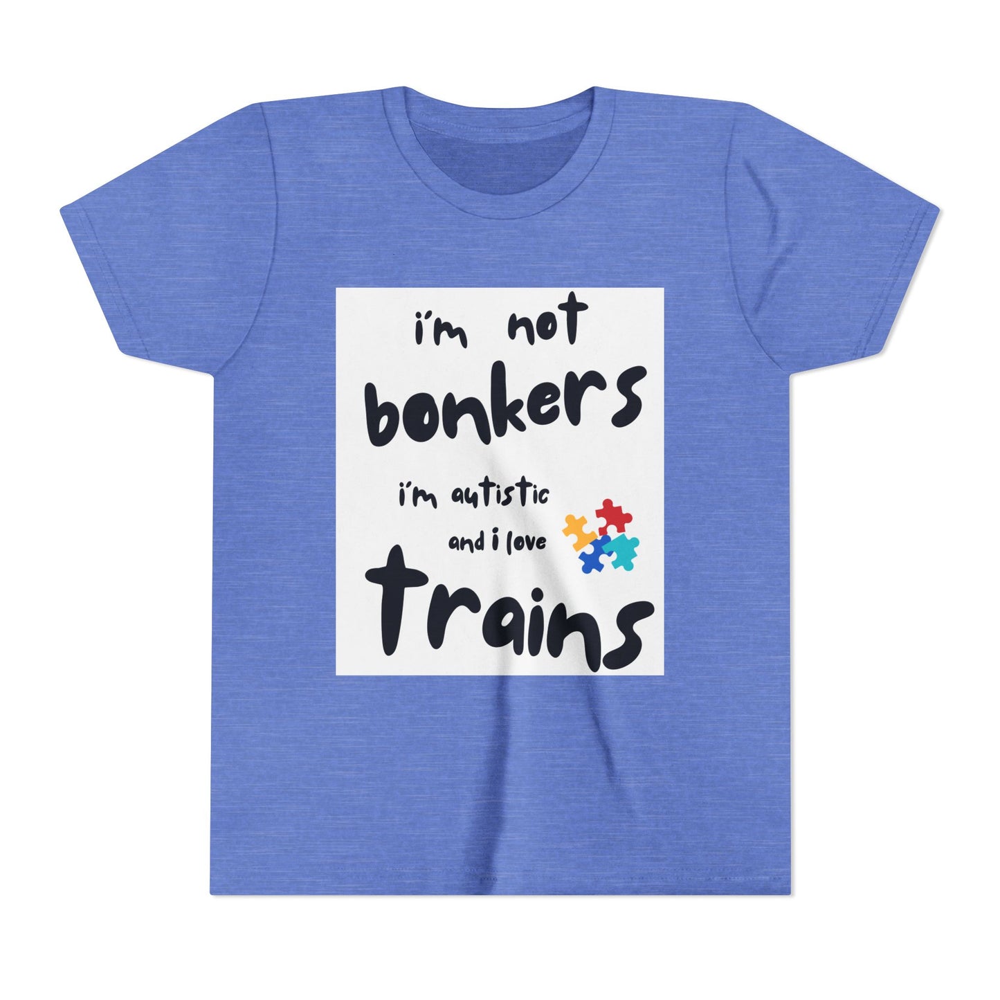 Autism Acceptance Kids Train Lover T-Shirt | Youth Special Interest Tee