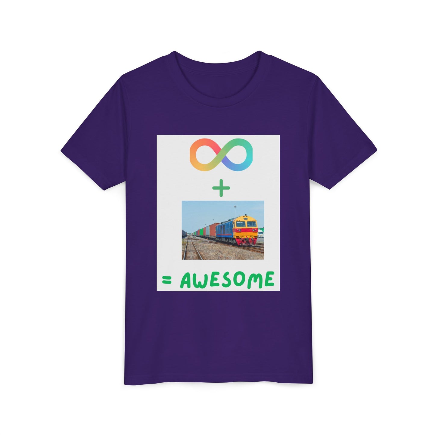 Autism Acceptance Kids Train Lover T-Shirt | Youth Special Interest Tee