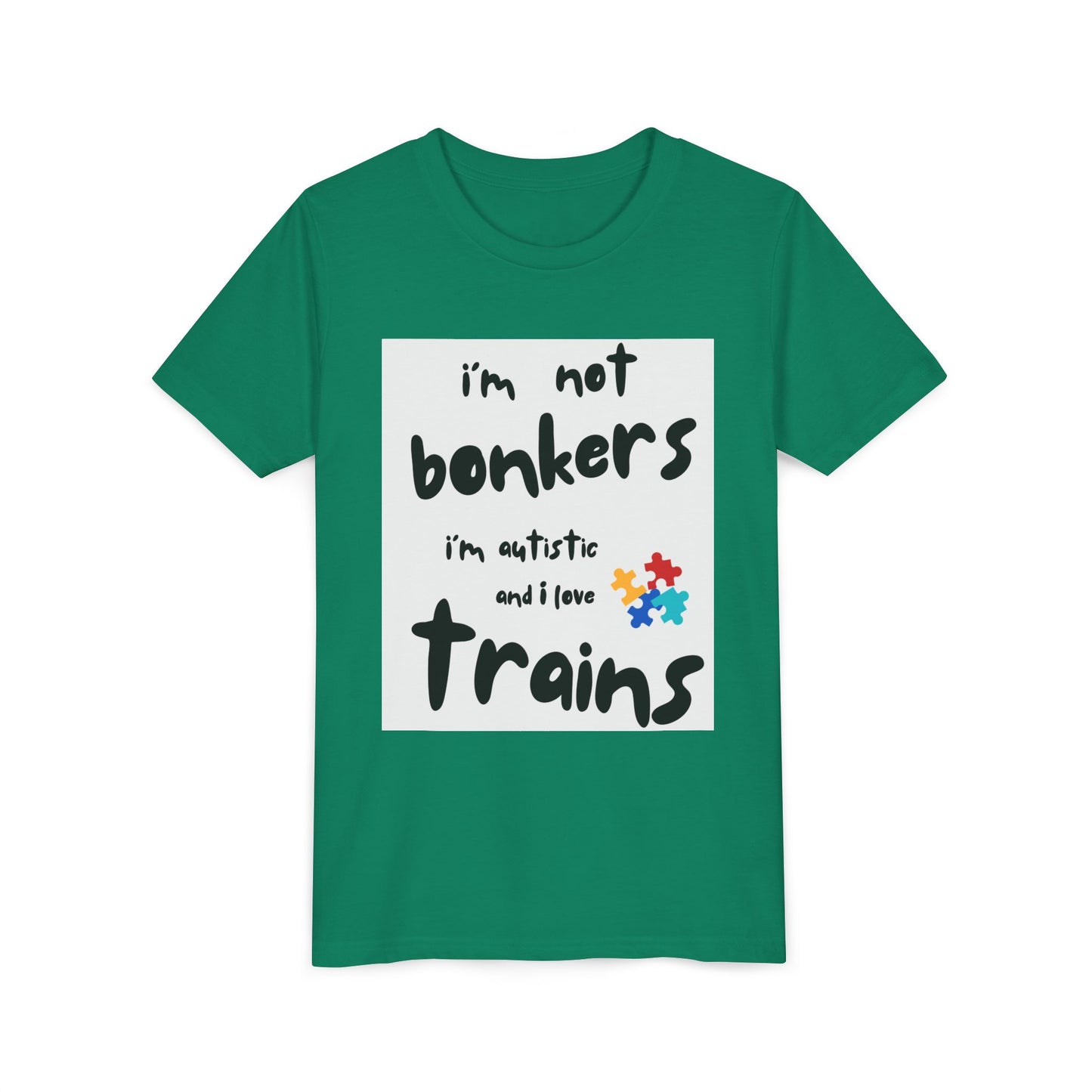 Autism Acceptance Kids Train Lover T-Shirt | Youth Special Interest Tee