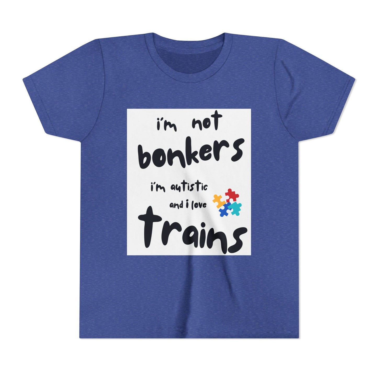 Autism Acceptance Kids Train Lover T-Shirt | Youth Special Interest Tee