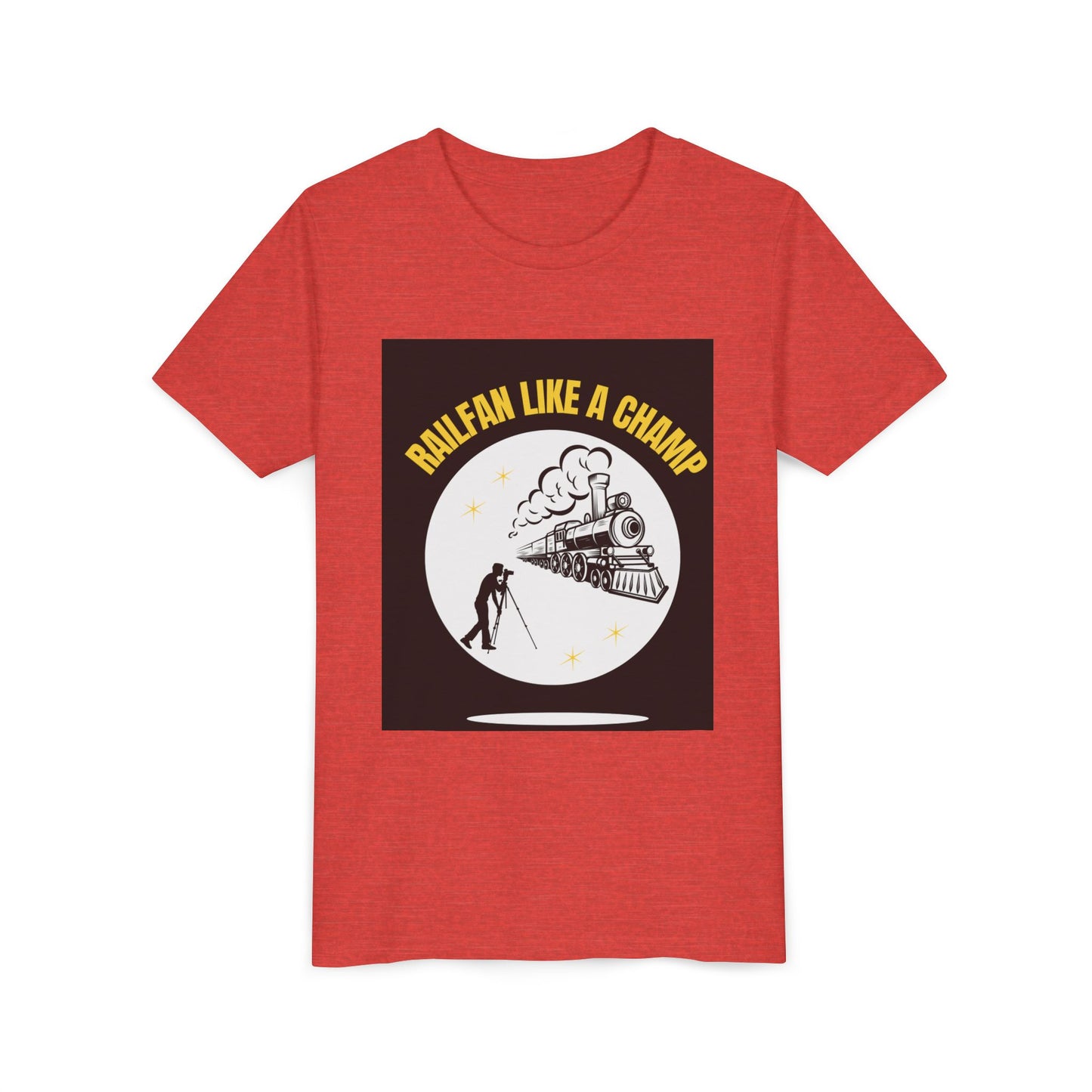 Kids Train Lover T-Shirt | Classic Railway Graphic Youth Railfan Tee